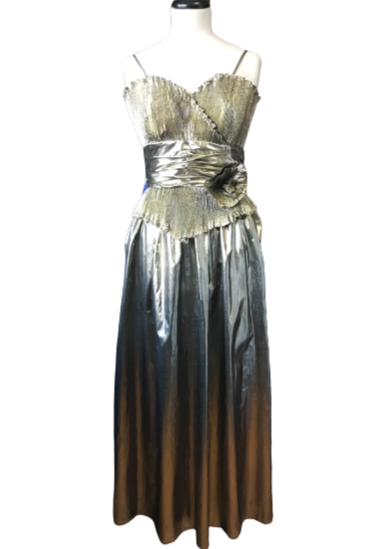 1980s Gold Dress